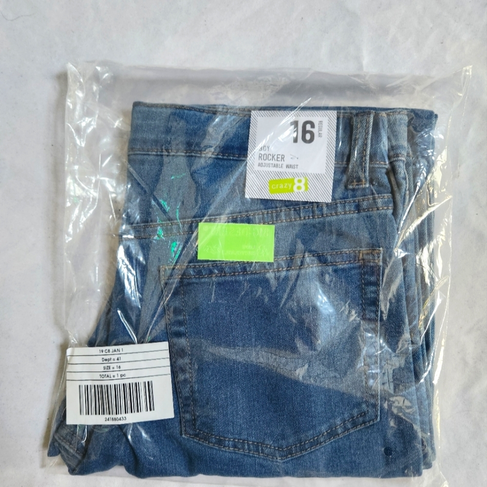 NEW Crazy 8 Boy Stretch Rocker Jeans 16 Regular